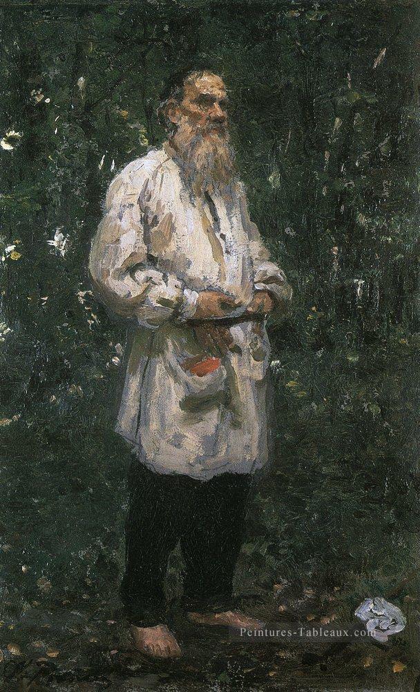 leo tolstoy aux pieds nus 1891 Ilya Repin Peintures à l'huile